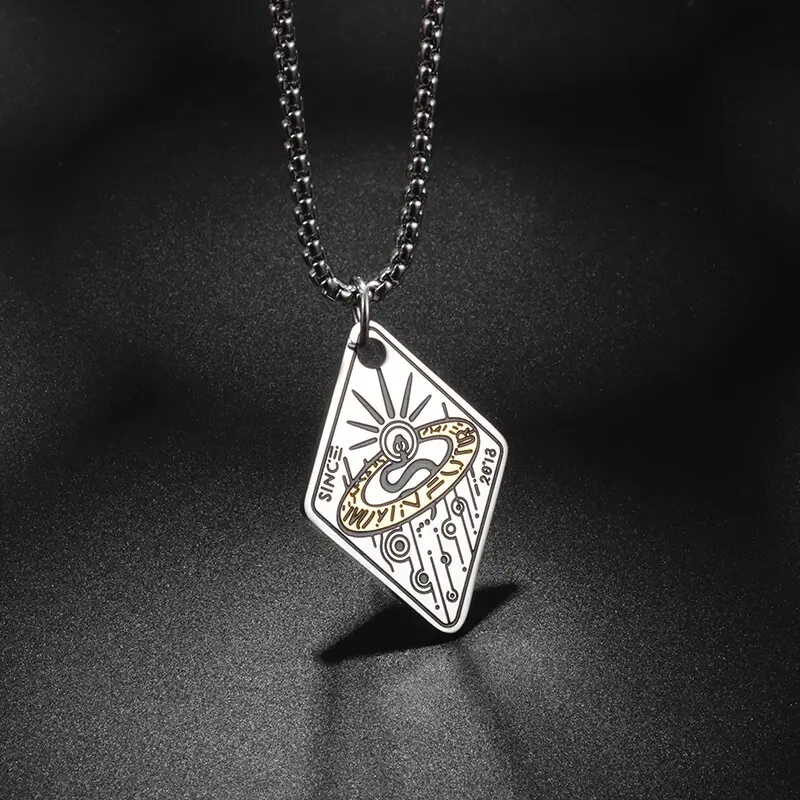 

Apollo Asclepius Sun God Pendant Medical God Snake Stainless Steel Necklace Men's Charm Casual Jewelry Gift