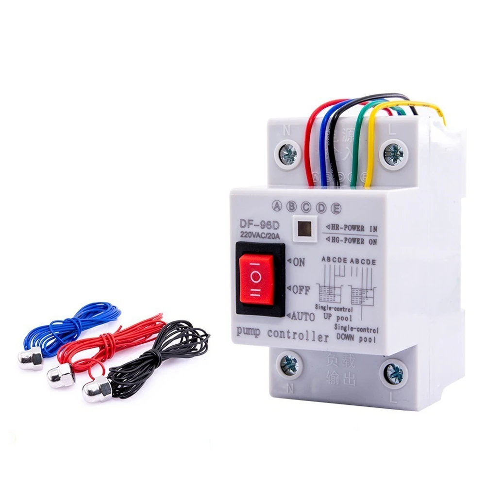 

DF-96DK Automatic Water Level Controller Switch 20A 220V Water Tank Liquid Level Detection Sensor Controller 2M Wires