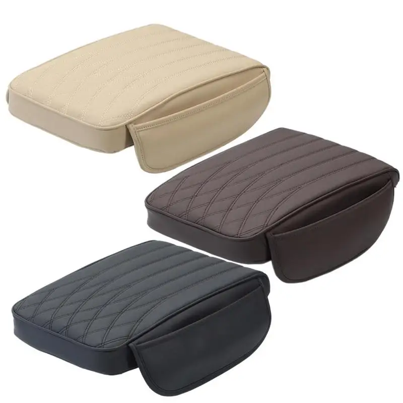 

Car Console Protective Pads Universal Auto PU Leather Armrest Protection Mats Center Console Arm Rest Protection Cushion Pad