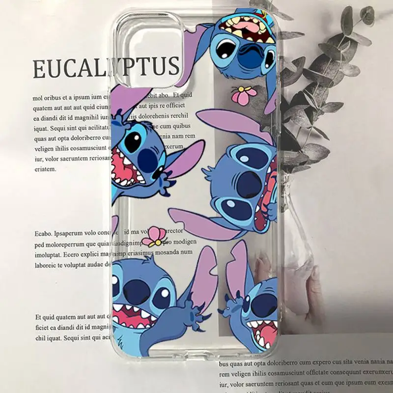 Stitch Phone Case For iPhone 11 12 13 14 Mini Pro Max XR X XS TPU Clear Case For 8 7 6 Plus SE 2020