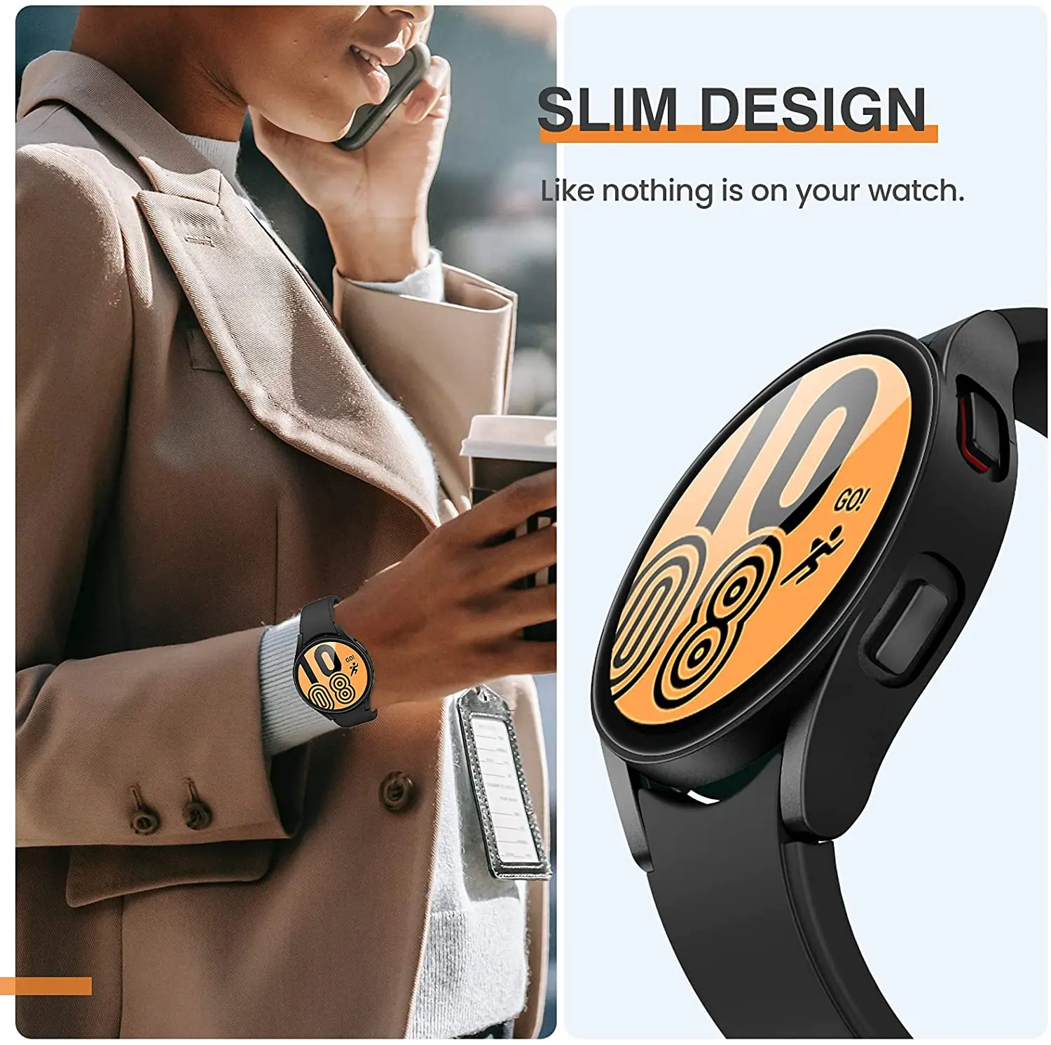 Стекло + матовый чехол для часов Samsung Galaxy Watch 4 44 мм 40 защитные бамперы | Наручные