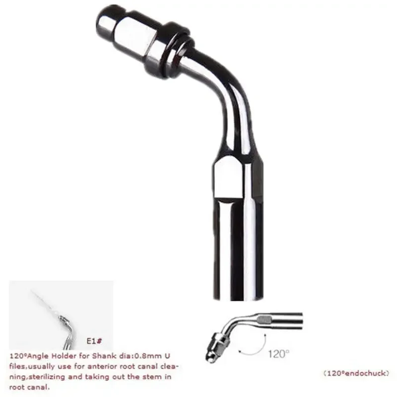 1-10 шт. эндо-вставка для стоматологического скалера E1 120 ° Угол наконечника