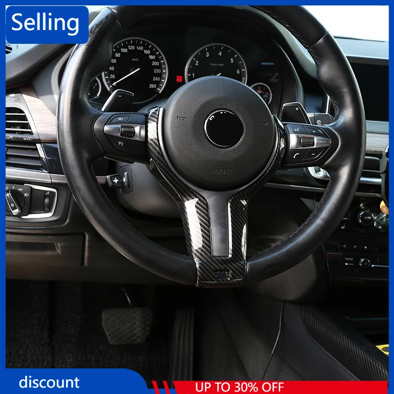 

For BMW F20 F22 F21 F30 F32 F33 F36 F06 F12 F13 X5 F15 X6 F16 ABS Carbon Fiber Steering Wheel Decorative Strip Car Accessories