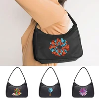 2022 new style handbag ladies retro one shoulder handbags underarm handle bag 3d printed female small underarm bag clutch bags