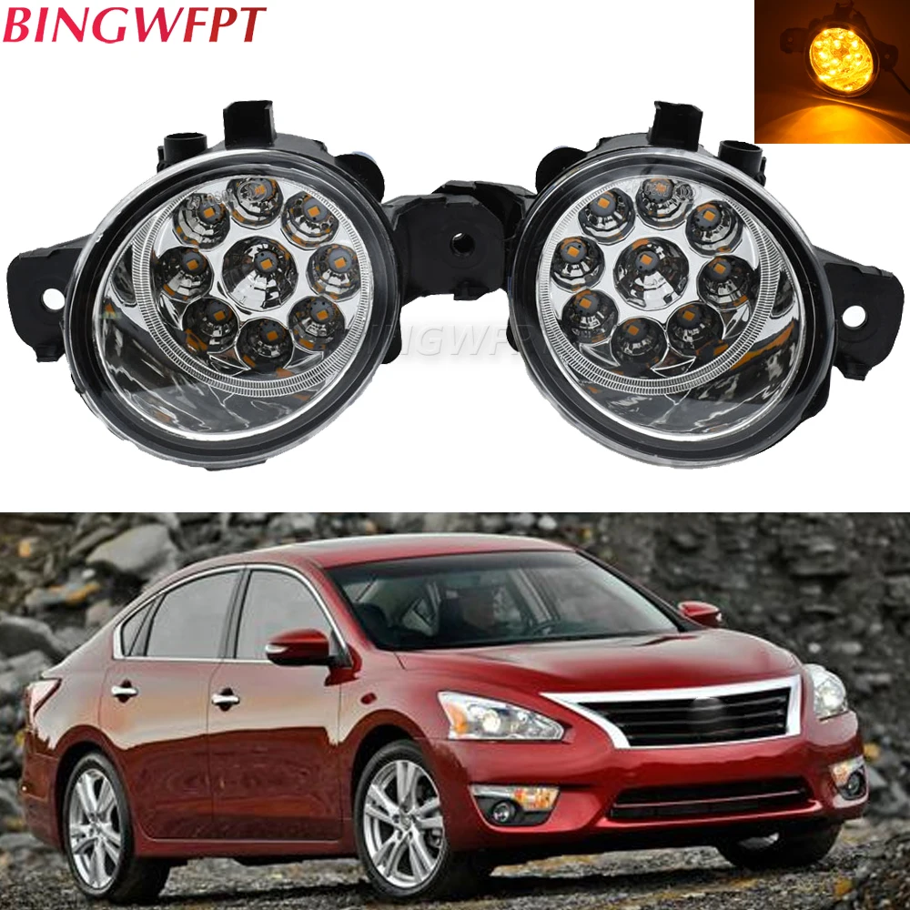 

2Pcs Fog Light Car Front Bumper Fog Lamp 12V For Nissan X-Trail T30 Qashqai Almera Altima Versa Livina Platina Maxima March