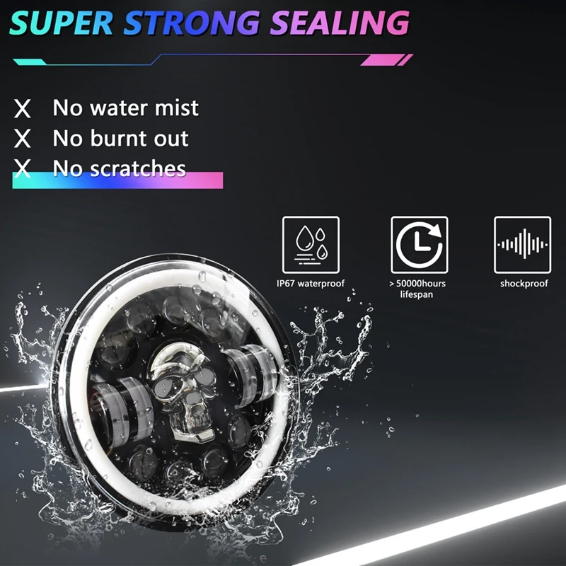 Детали для передних фар 7 дюймов головного света внедорожников детали Jeep Wrangler JK TJ