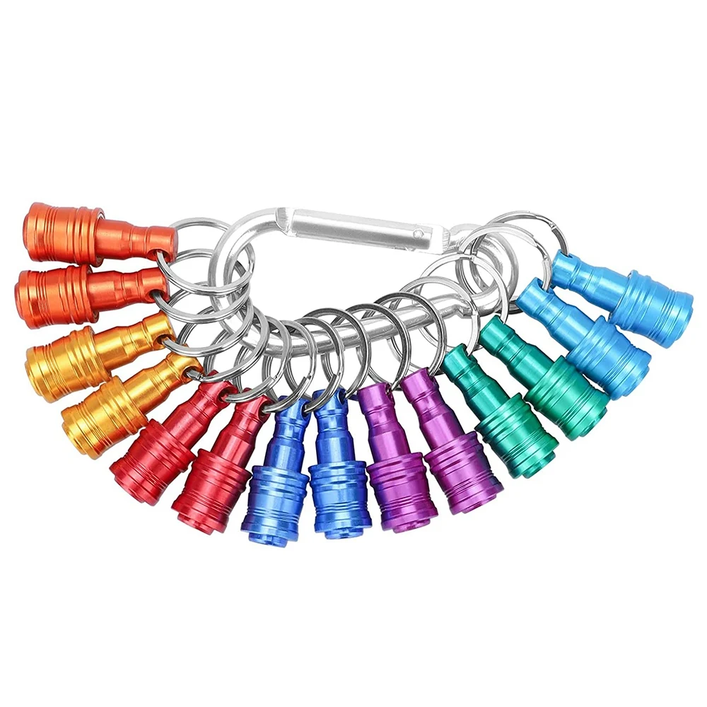 

14PCS 1/4Inch Shank Screwdriver Bits Holder Extension Bar Keychain Screw Adapter Drill Bits Holder (7 Colors)