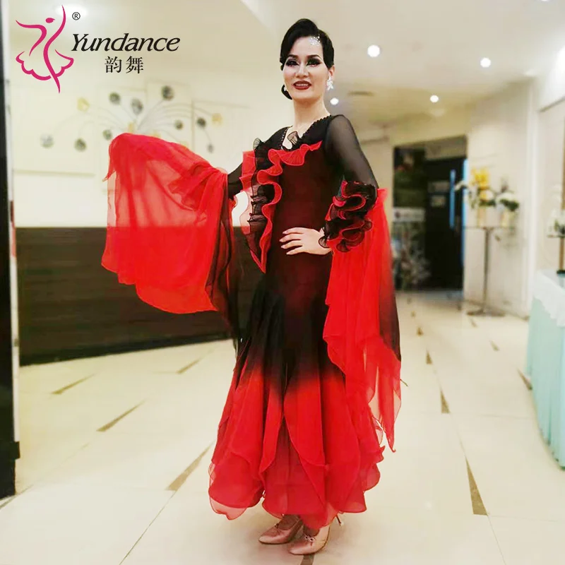 B-24108 Новое женское современное танцевальное платье со стразами разноцветное для