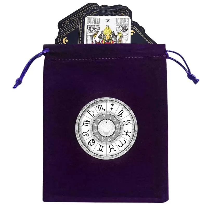 

Фиолетовые Бархатные Мешочки для ювелирных изделий, сумка для хранения карт Таро 12x15 см, новая сумка для хранения карт Таро и игральных кост...