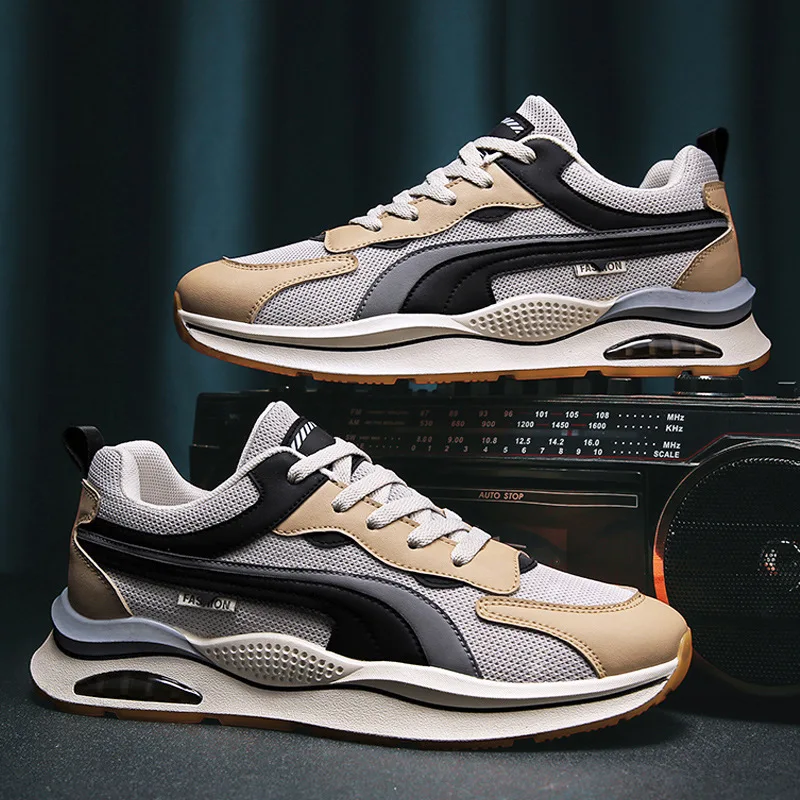 

Sports Trendy Shoes Low-top Lace-up Breathable Mesh Shoes Four Seasons All-match Casual Men's Shoes Spring New 2022