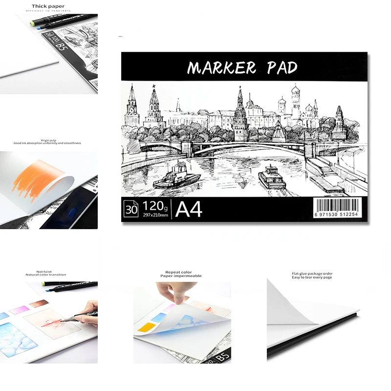A4 Painting Mark Ben Pen Hand-painted Design Special Art Drawing Sketch Children's Stationery Art Book