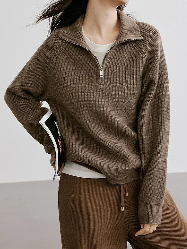 Повседневный вязаный свитер большого размера женский осенний 2024 новые свободные