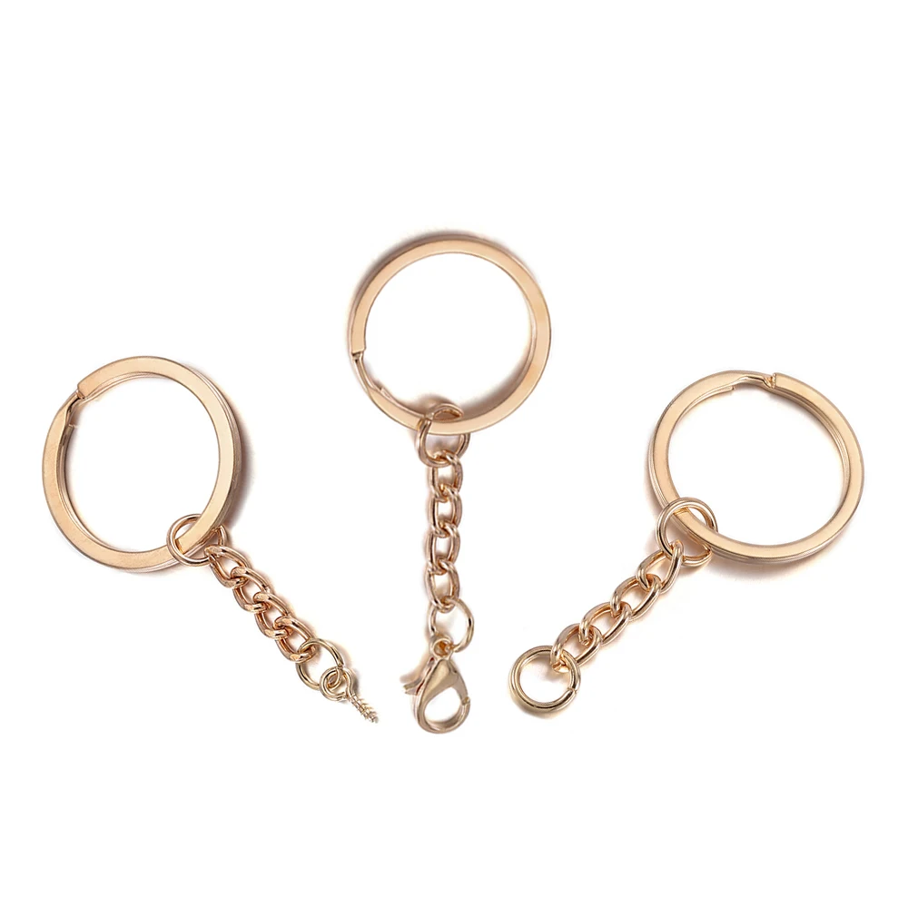 

10Pcs Key Rings with Key Chain Lobster Clasp Screw Eye Pins Jump Ring Keyrings for DIY Key Pendant Jewelry Making Accessories