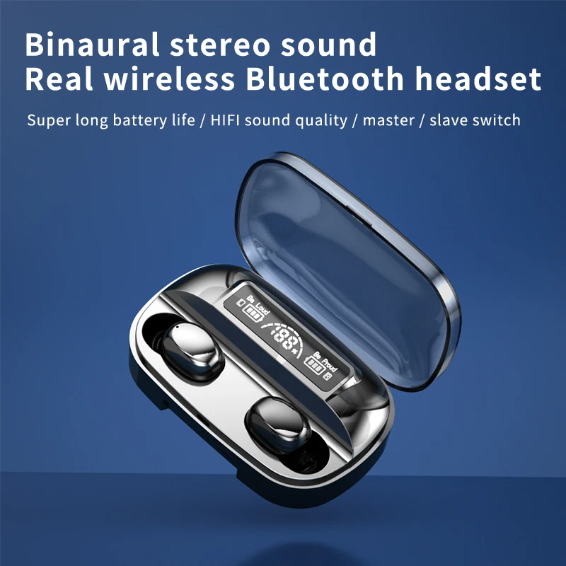 

T16TWS Earphone Wireless Bluetooth 5.1 Headphones Waterproof Sport Headsets Noise Reduction Earbuds with Microphone