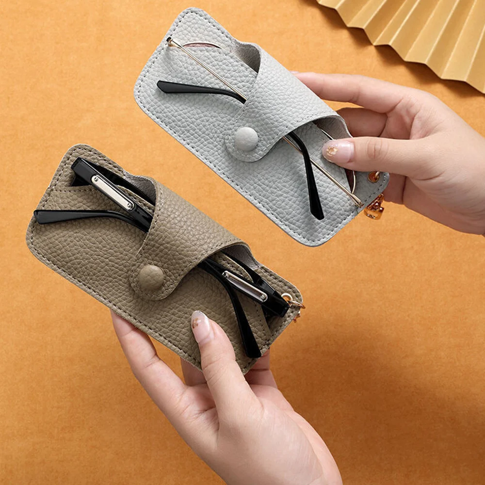 

New Fashion PU Leather Sun Glasses Box Spectacle Case Eyewear Cover Glasses Case Storage Bag Pendant Glasses Storage Portable
