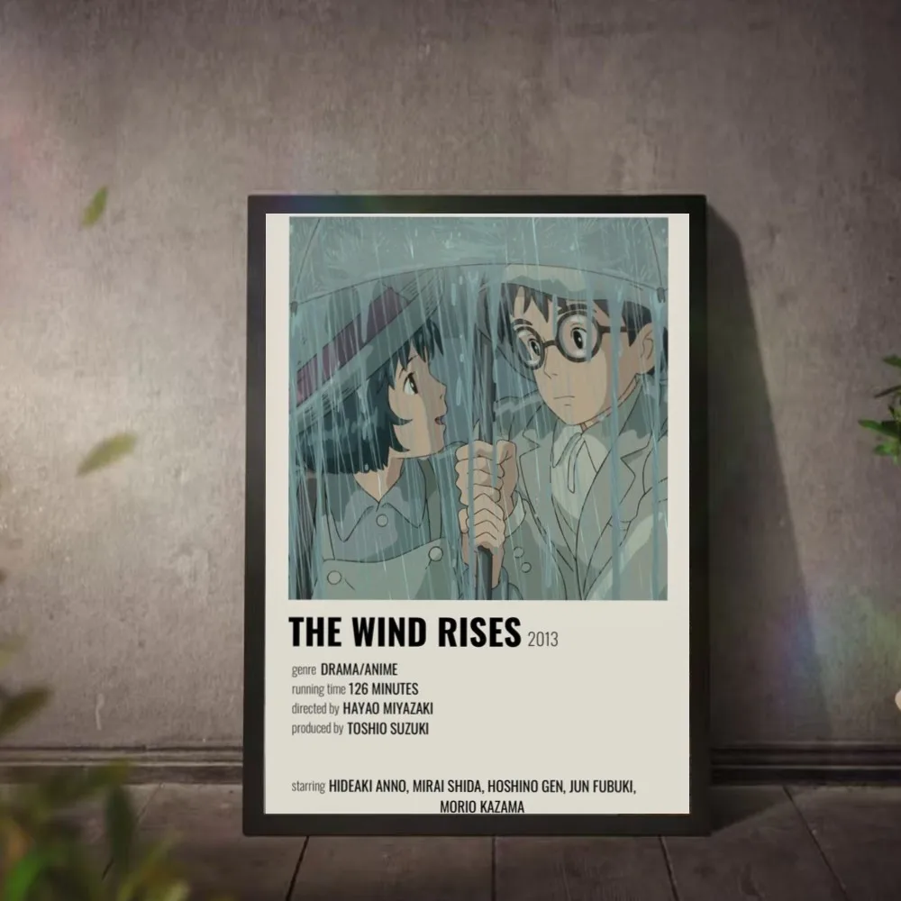 Japanese Famous Movie G-ghibli Poster Sticky Wall Art Printing Waterproof Home Living Bed Room Garage Bar Aesthetic Decor