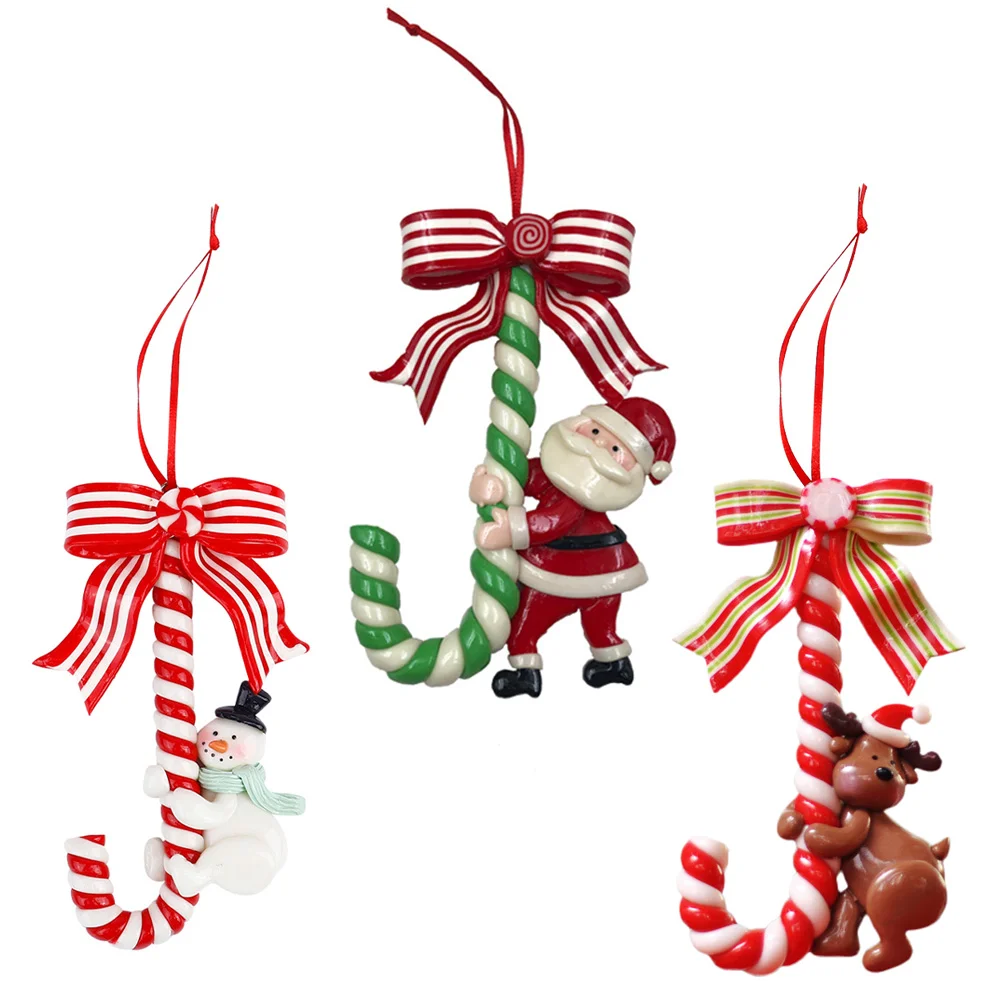 

Candy Christmas Cane Hanging Tree Decoration Canes Ornaments Red White Ornament Xmas Lollipop Decorpendant