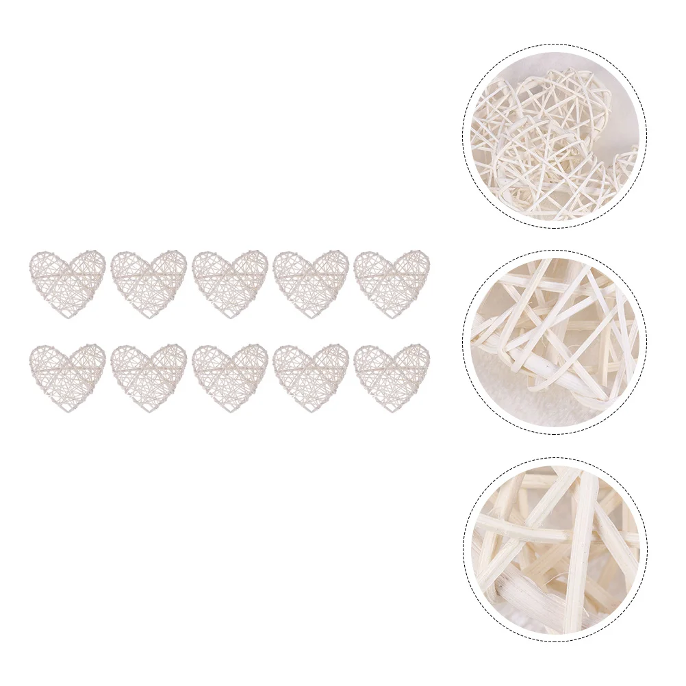 

Rattanball Heart Wicker Decorative Ornaments Wedding Filler Christmas Vase Valentines Decoration Decor Diy Hanging Ornament Bowl