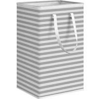 75l laundry basket large clothes storage bag with extended handle for toys in bedroom foldable hamper simple modern striped hand