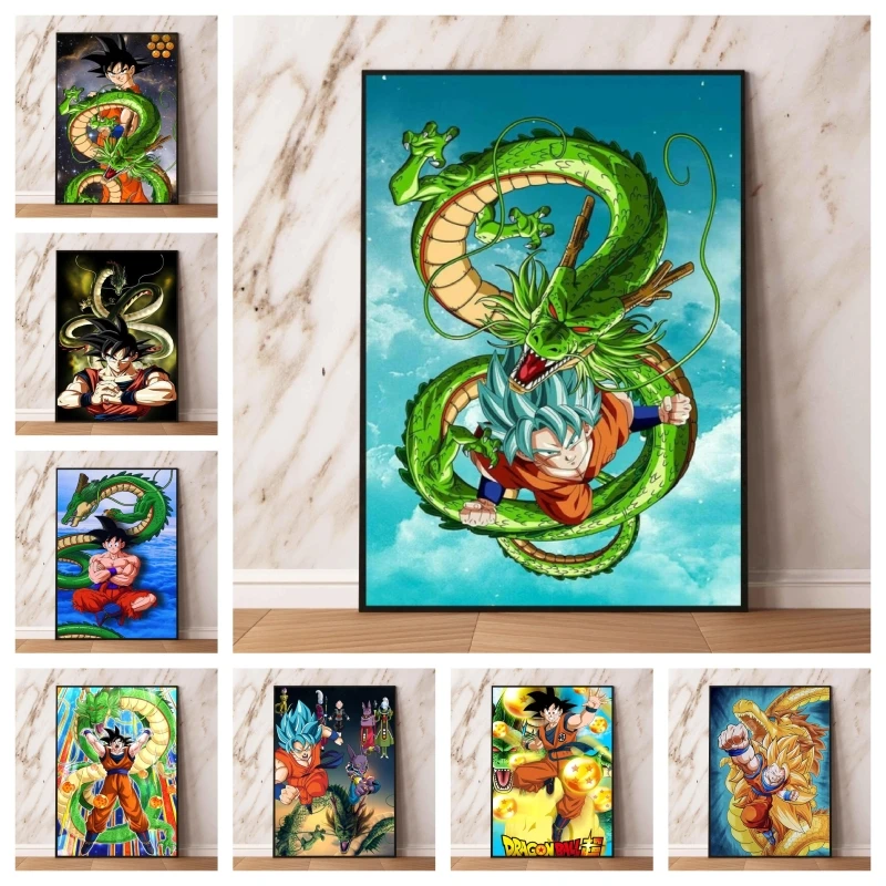 

Print On Canvas Dragon Ball Goku Room Home Decoration Paintings Hanging Gift Art Gifts Aesthetic Poster Picture Decorative