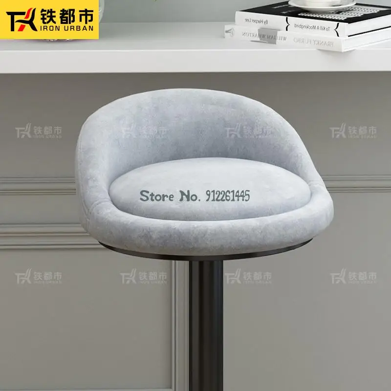 Bar Chair Lift Revolving Stool Household Swivel High Back Round Beauty on - Барный стул с подъемом на лифте, вращающийся, с высокой спинкой и красивым круглым дизайном для дома.