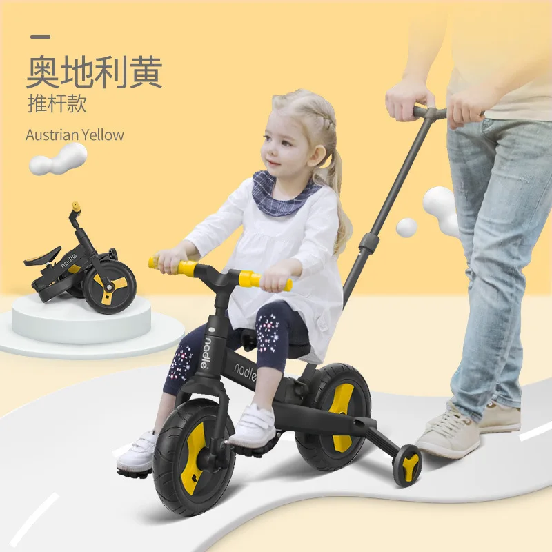 

Children's Scooter 2 Years Old 6 Years Old Three-in-one Baby Three-wheeled Slippery Scooter Can Sit and Ride