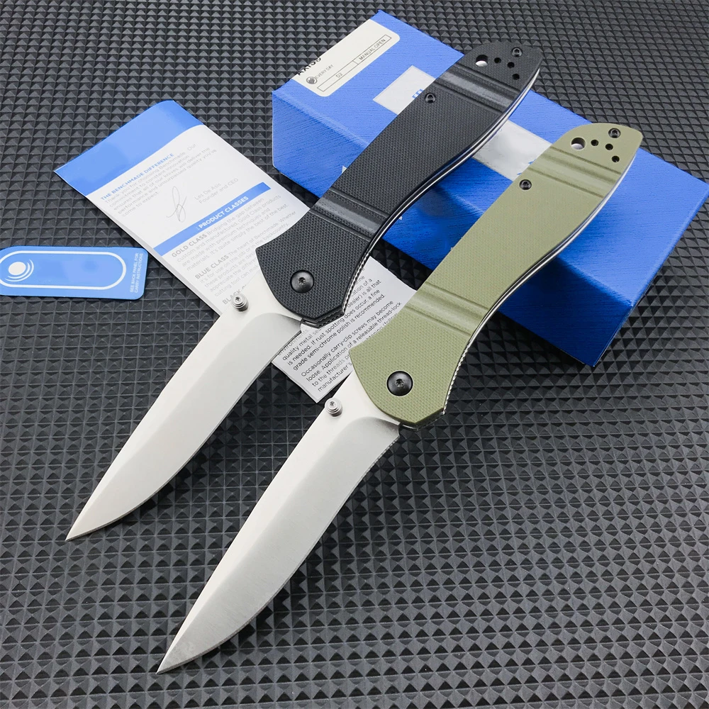 

BM 710 McHenry Williams Pocket Folding Knife D2 Blade G10 Handle Suvival Camping Hunting Sharp Knives Military EDC Tool Gifts