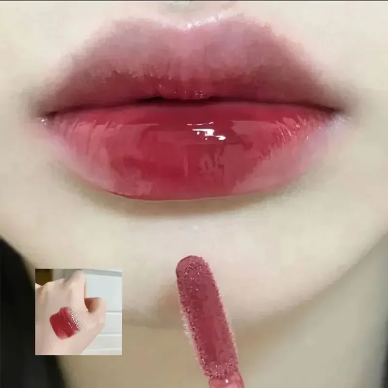 Прозрачная маленькая квадратная трубка зеркальная глазурь для губ вода легкая и