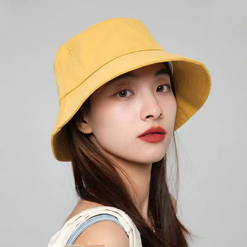 

2023 New Arrival Fisherman Hat For Men Women Cotton Solid Color Summer Sunshade Boys Girls Bucket Hats Bob Gorras Dropshipping