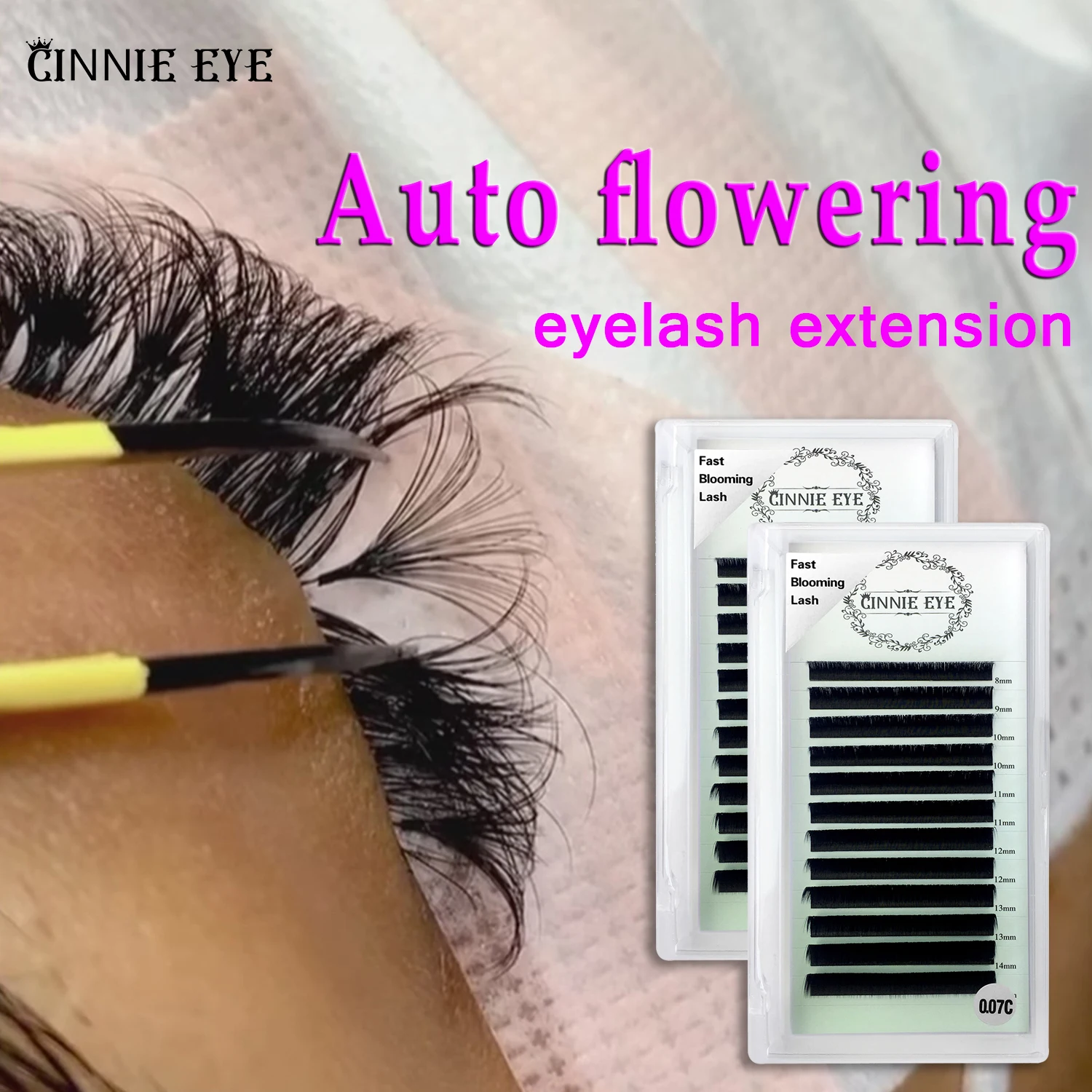 

Шелковые ресницы Camellia Easy Fanning, классические накладные ресницы, искусственные норковые ресницы для подтяжки, натуральные волосы, 1 с цветение...