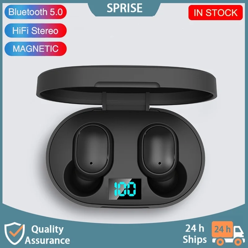 

SPRISE A6S Earpod Portable Bluetooth Earphone TWS Wireless Stereo Earbuds Handfree Airbuds Ipod Button Control Earfon Year Fon