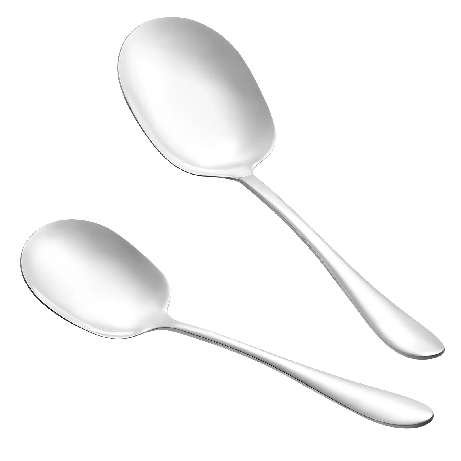 

2pcs Kitchen Scoops Buffet Serving Spoons Stainless Steel Cooking Spoon Big Ladle Tablespoons Dinner Spoon Pasta Spoon