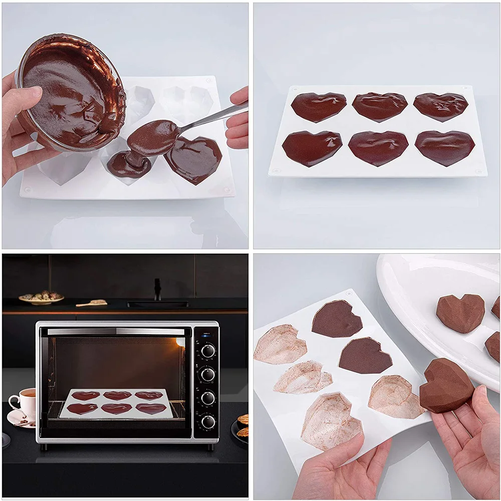 Силиконовые формы SILIKOLOVE для выпечки десертов шоколада муссов 6 отверстий - купить
