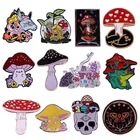 2021 заколки-Spirit, эмалированные заколки в форме грибов, волшебная брошь аманита, мускария, Йога, дедушка, лес, ювелирные изделия, волшебник, аксессуар