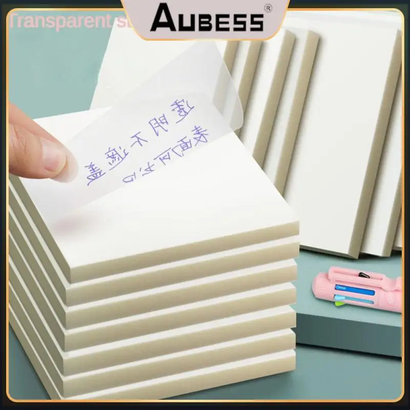 

Notepad Repeatable Adhesive 50 Sheets Transparent Notes Strong Viscosity Unveiling Visible Bottom Content