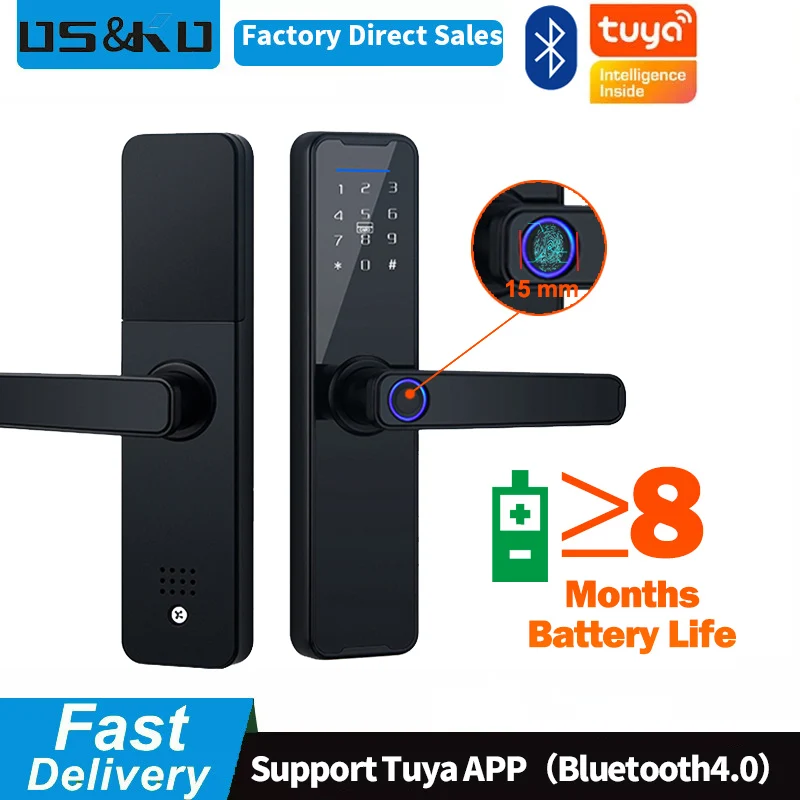 

Дверной смарт-замок Tuya K7 Pro, биометрический электронный замок с дистанционным управлением через приложение, со сканером отпечатков пальцев,...