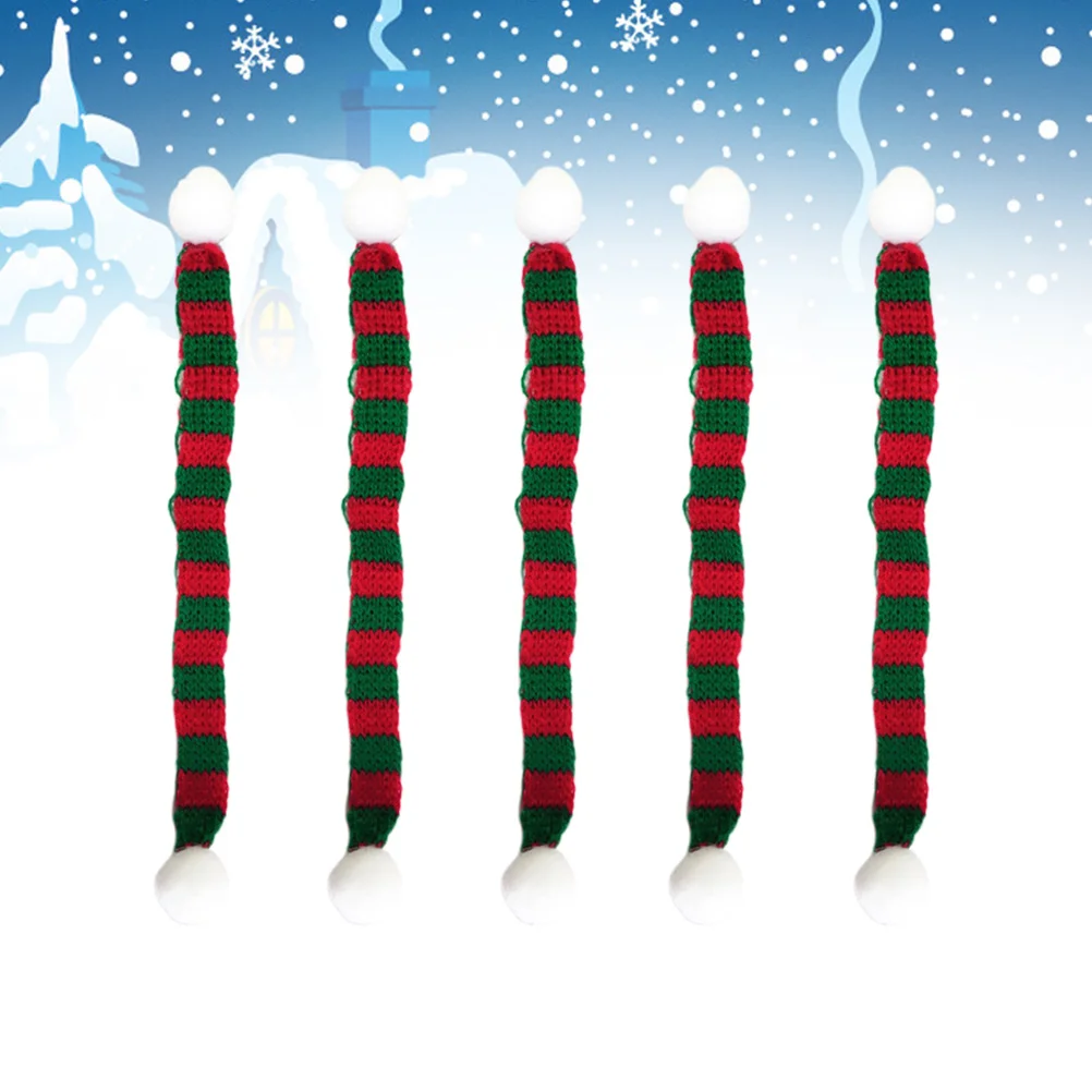 

Scarf Bottle Christmas Mini Decorationsknit Scarfs Snowman Littledog Cat Crafts Scarves Bottles Pet Decorative Decoration Gift