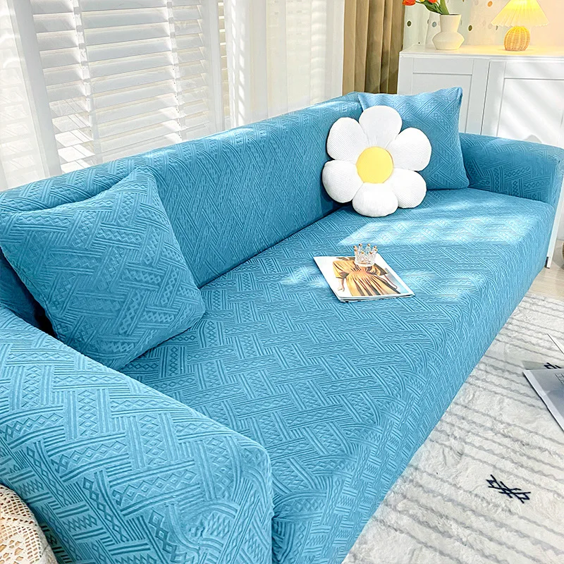 

2022 new all-inclusive elastic universal solid color three-seat sofa cover