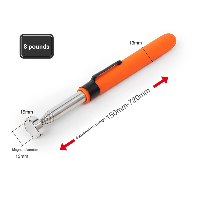 Магнитная ручка для сбора гаек телескопическая ручная металлическая ручка для сборки раздвижной Регулируемый экстрактор винты ручные инструменты для захвата