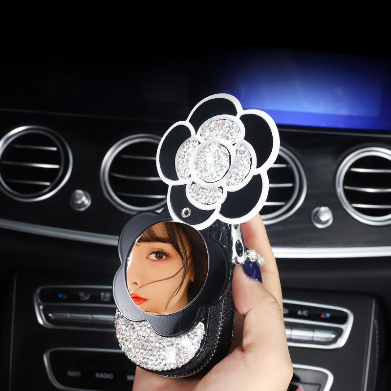 Чехол для автомобильного ключа с камелией чехол зеркалом косметики защитное