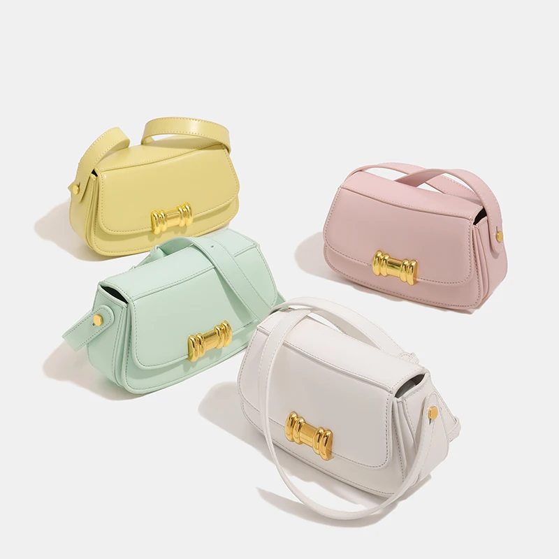 Высококачественная дизайнерская сумка на плечо однотонная женская простая