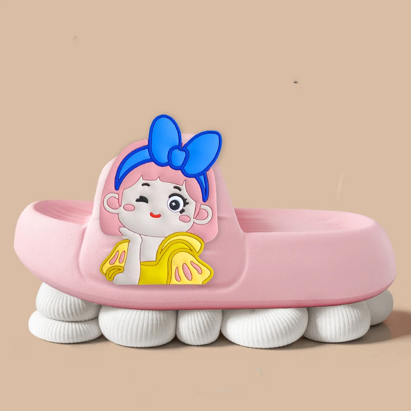 New Cute Princess Stickers Thick Sole Super Soft Women Slippers  Bathroom Beach Indoor Sandals 2022 Summer Slides Couple Shoes