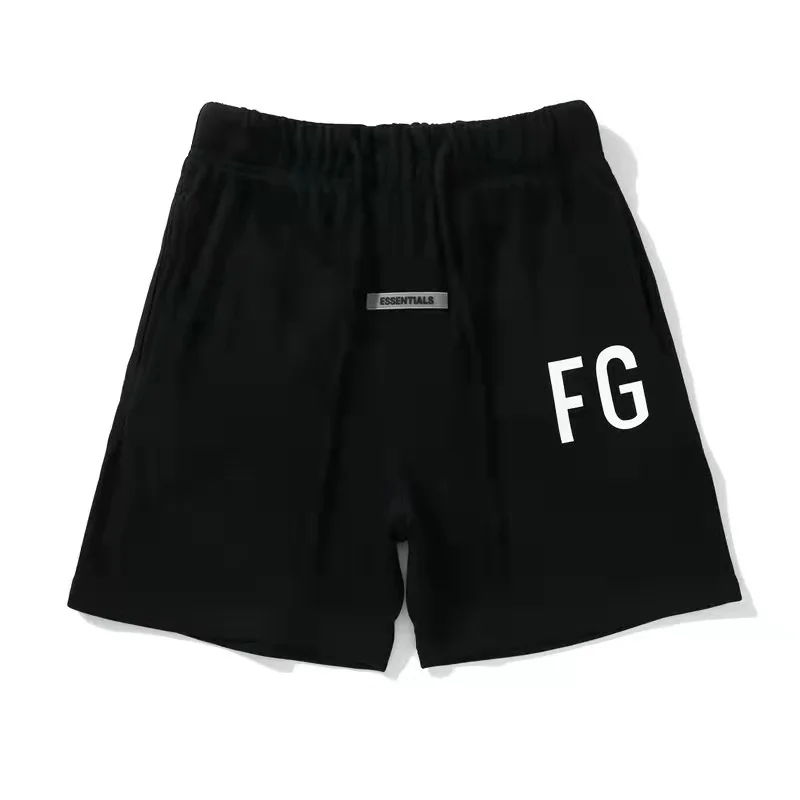 KANYE WEST primavera e verão nova marca de moda rua ESSENTIALS 1:1 FG impressão letras shorts cintura elástica masculina calças femininas soltas