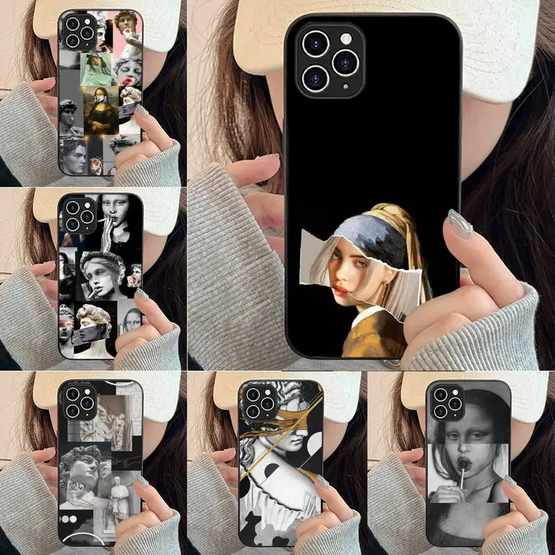 

Art Aesthetic Statue David Mona Lisa Phone Case For Iphone 7 8 Plus X Xr Xs 11 12 13 Se2020 Mini Mobile Iphones 14 Pro Max Case