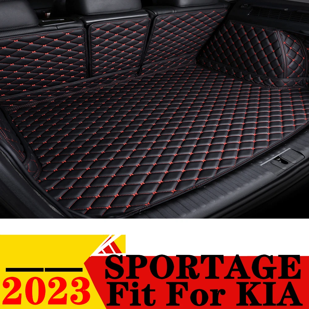 

Car Trunk Mat For KIA Sportage 2023 All Weather XPE Leather Custom FIT Rear Cargo Cover Carpet Liner Parts Tail Boot Luggage Pad