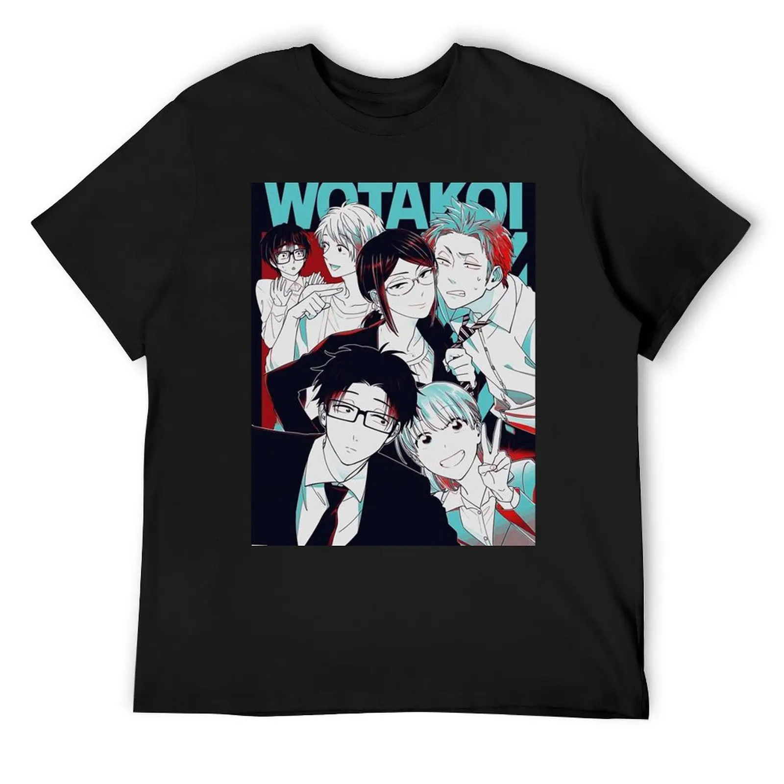 Футболка с аниме Wotakoi одежда в стиле хиппи графика мужская