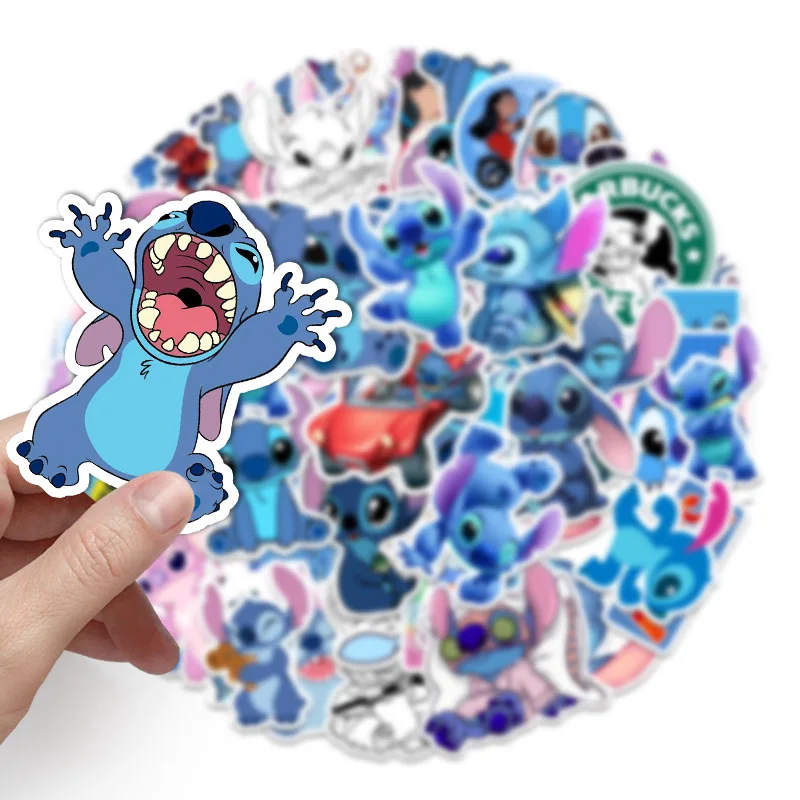 

50Pcs Disney Stitch Cute Stickers Skateboard Luggage Laptop Guitar Graffiti Notebook Children Stickers Aesthetic Decal Gift Toy