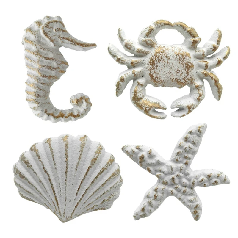 

4Pcs Retro Marine Style Cast Iron Drawer Handle-Kitchen Cabinet Wardrobe Closet Hardware Durable