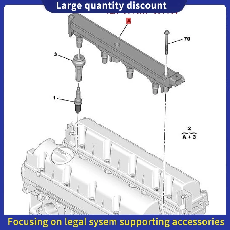 5970A0 9656695780 597087 Подходит для Peugeot New 307 308 3008 407 408 508 2 0 16 В C4 C5 II DS4 катушка зажигания