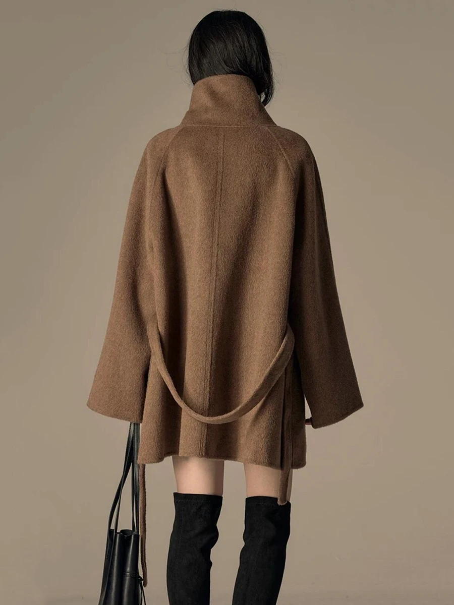 CHICEVER винтажное пальто со сращенными карманами для женщин лоскутное с лацканами и